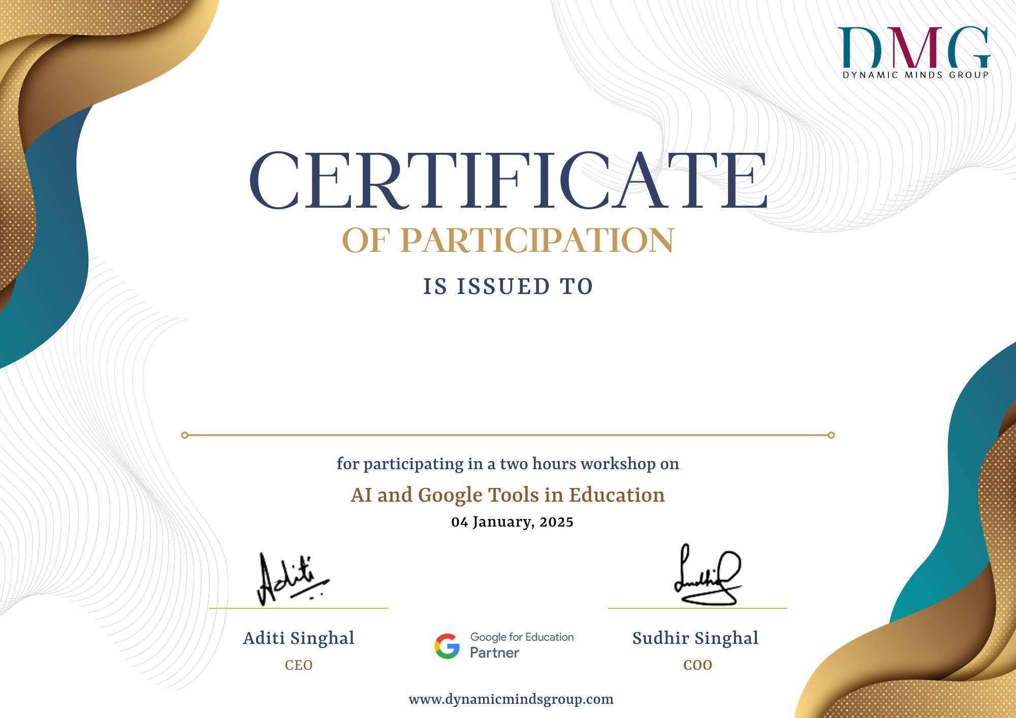 DMG Certificate